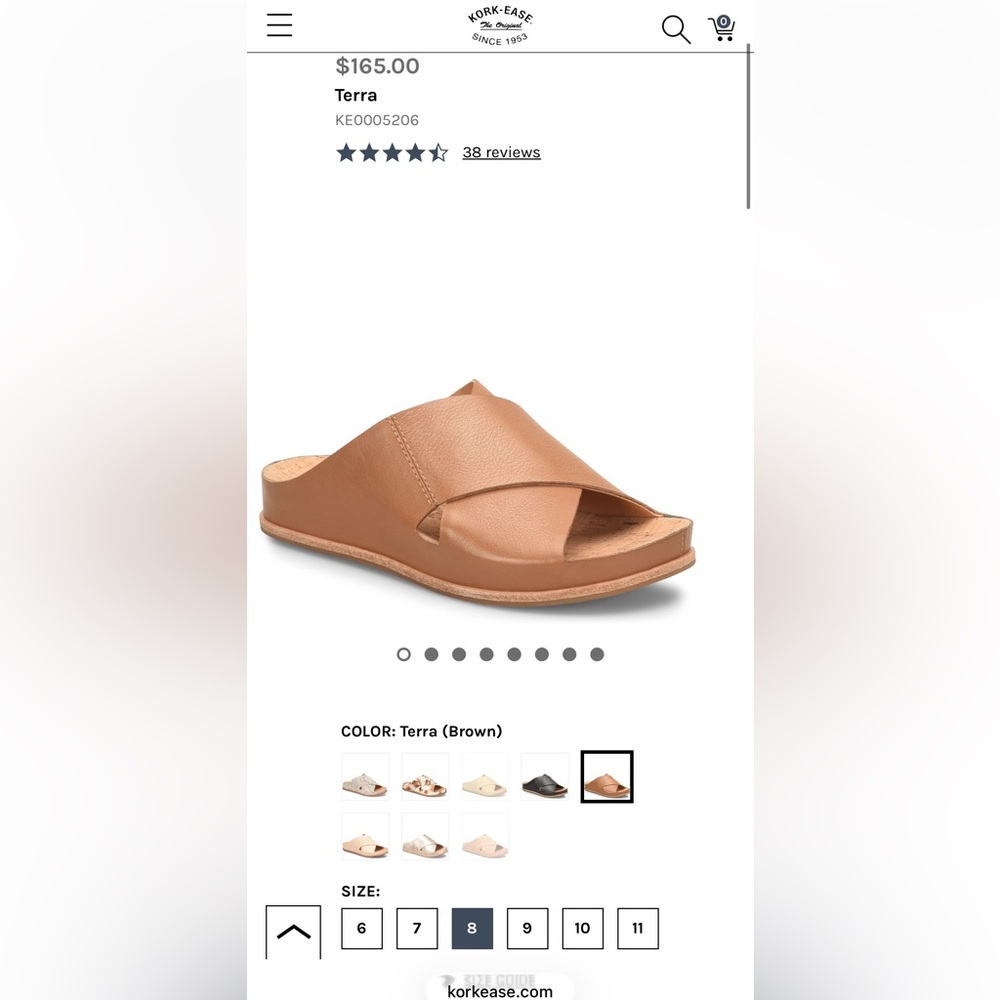 Kork-Ease brand Tutsi Cross-Band sandals in tan colored genuine leather
